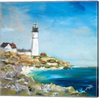 Framed Lighthouse on the Rocky Shore I
