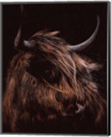 Framed Moody Cow