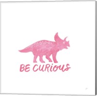 Framed 'Dino Inspiration V Pink' border=