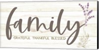 Framed Family - Grateful, Thankful, Blessed