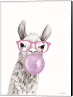 Framed Bubble Gum Alpaca