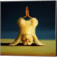 Framed Yoga Chick Lotus Headstand