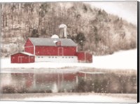Framed Belleville Snowy Barn