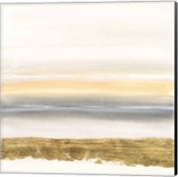 Framed 'Gold and Gray Sand III' border=