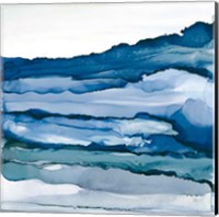 Framed Blue Grayscape III