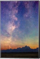 Framed Milky Way dawn over Tetons 1858e