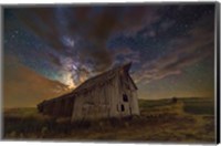 Framed Milky Way Clouds thru Barn at St. Charles