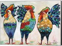 Framed Roosters