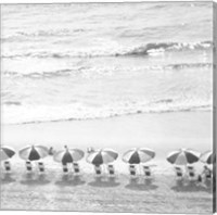 Framed Day At The Beach BW Crop