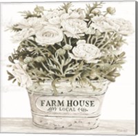 Framed Farm House Flowers