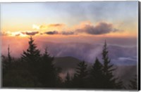 Framed Foggy Mountain Sunrise