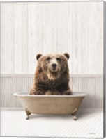 Framed Bath Time Bear