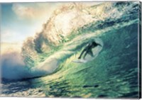 Framed Surfing at Sunset, Australia