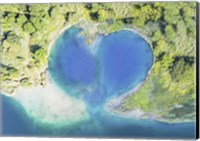 Framed Heart Shaped Atoll, Fiji