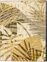 Framed Golden Palms Panel I