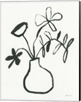 Framed Floral Sketch I