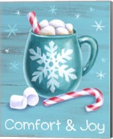 Framed 'Peppermint Cocoa III-Comfort & Joy' border=