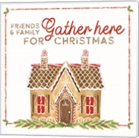 Framed 'Home Cooked Christmas VI-Gather Here' border=