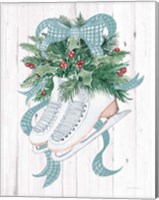 Framed Holiday Sports Ice Skates