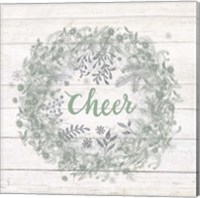 Framed Frosty Cheer Sage Silver