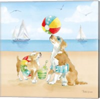 Framed 'Summer Fun at the Beach II' border=