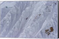 Framed Climbing Nevado Alpamayo Mountain in Peru
