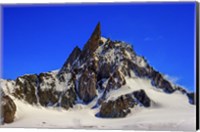 Framed Dente Del Gigante Mountain in the Mont Blanc Massif