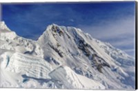 Framed Quitaraju Mountain in the Cordillera Blanca in the Andes Of Peru