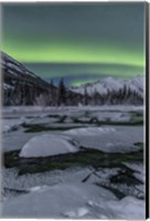 Framed Northern Lights, Annie Lake, Yukon, Canada