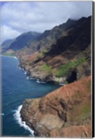 Framed Aerial View Of Na Pali Coast, Kauai, Hawaii