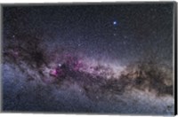 Framed Constellations of Cygnus and Lyra in the Northern Summer Milky Way