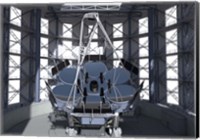Framed Giant Magellan Telescope, Front View With Enclosure