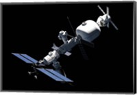 Framed Lunar Gateway Space Station Concept, Complete View