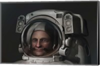 Framed 3D Model of An Astronaut in An EVA Space Suit