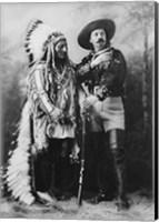 Framed Buffalo Bill and Sitting Bull in 1897