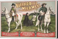 Framed Napoleon Bonaparte and Buffalo Bill on horseback