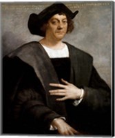 Framed Christopher Columbus, by Sebastiano del Piombo, 1519