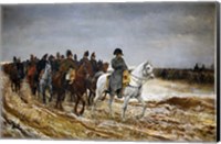 Framed Napoleon Bonaparte returning from Soissons after the Battle of Laon