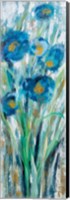 Framed Tall Blue Flowers II
