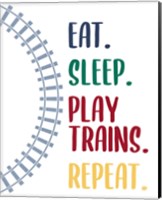 Framed Eat Sleep Trains 2