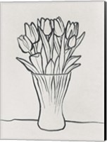 Framed Illustrated Vase