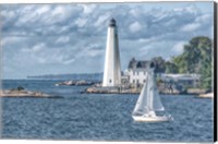 Framed New London Harbor Lighthouse