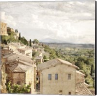 Framed Tuscan Hillside
