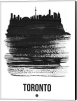 Framed Toronto Skyline Brush Stroke Black