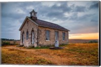 Framed Stormy Morning at the Lower Fox Creek Schoolhouse