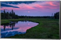 Framed Moon Over Bass Harbor Marsh