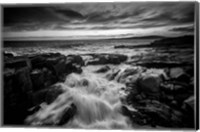 Framed Rick Berk-Rising Tide at Schoodic Point Black & White.tif