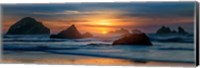 Framed Bandon Sunset