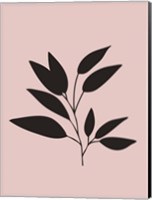 Framed Tropical Blush Pink Leaf III