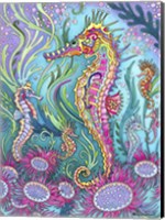 Framed Rainbow Seahorses